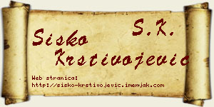 Sisko Krstivojević vizit kartica